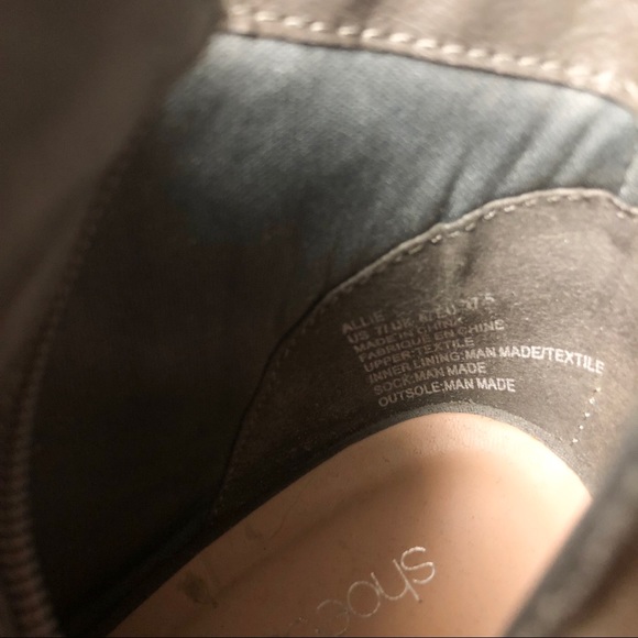 Shoe Dazzle Allie Gray Suede Peep Toe Bootie - Picture 6 of 6